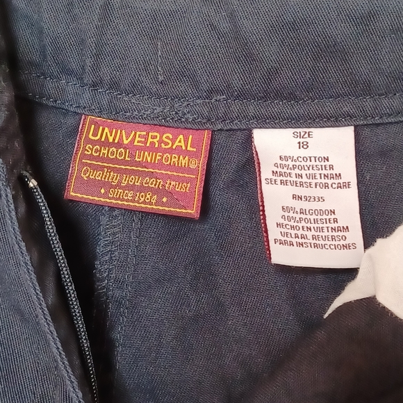 Universal School Uniform Navy Blue Pants Girl's Size: 18 - Picture 10 of 12